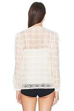 FRAME Popover Shirt in Cream, view 4, click to view large image.