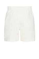 FRAME Textured Terry Short in Off White, view 2, click to view large image.