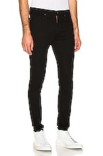 FRAME Jagger Skinny Jeans in Black, view 2, click to view large image.