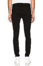 FRAME Jagger Skinny Jeans in Black, view 3, click to view large image.