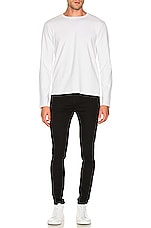 FRAME Jagger Skinny Jeans in Black, view 4, click to view large image.