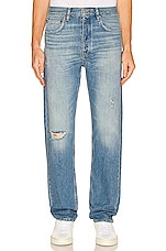 FRAME Distressed Straight Jean in Vintage Blue, view 3, click to view large image.