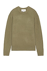 FRAME Cashmere Sweater in Khaki Green, view 1, click to view large image.