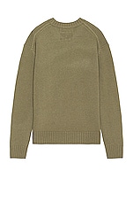 FRAME Cashmere Sweater in Khaki Green, view 2, click to view large image.