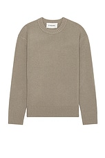FRAME Cashmere Crew in Stone Beige, view 1, click to view large image.