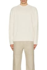 FRAME Cashmere Sweater in Cream, view 3, click to view large image.