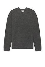 FRAME Textured Sweater in Anthracite, view 1, click to view large image.