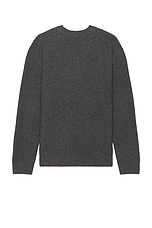 FRAME Textured Sweater in Anthracite, view 2, click to view large image.