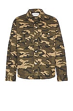 FRAME Camo Jacket in Camo & Noir, view 1, click to view large image.