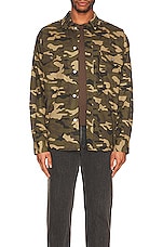 FRAME Camo Jacket in Camo & Noir, view 3, click to view large image.