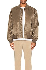 FRAME Spring Color Bomber in Taupe, view 4, click to view large image.
