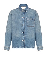 FRAME Denim Shirt Jacket in Frequency, view 1, click to view large image.