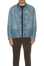 FRAME Denim Shirt Jacket in Frequency, view 3, click to view large image.