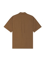 FRAME Waffle Textured Shirt in Dark Beige, view 2, click to view large image.