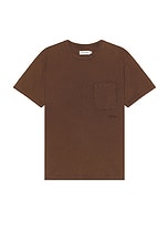 FRAME Vintage Tee in Brown, view 1, click to view large image.