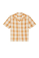 FRAME Baja Plaid Shirt in Rust, view 1, click to view large image.