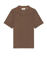 FRAME Polo in Soft Mocha, view 1, click to view large image.