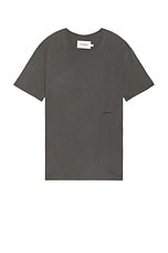 FRAME Relaxed Tee in Washed Anthracite, view 1, click to view large image.