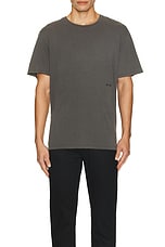 FRAME Relaxed Tee in Washed Anthracite, view 4, click to view large image.