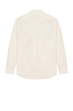 FRAME Long Sleeve Shirt in White Sand, view 2, click to view large image.