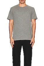 FRAME Duo Fold Tee in Heather Grey, view 4, click to view large image.