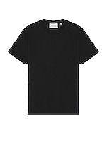 FRAME Duo Fold Tee in Noir, view 1, click to view large image.