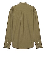 FRAME Brushed Shirt in Khaki Green, view 2, click to view large image.