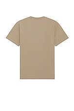 FRAME Logo Short Sleeve Tee in Stone Beige, view 2, click to view large image.