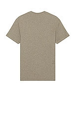 FRAME Duo Fold Short Sleeve Tee in Heather Dark Beige, view 2, click to view large image.