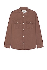 FRAME Fashion Denim Shirt in Dry Rose, view 1, click to view large image.