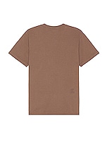 FRAME Logo Short Sleeve Tee in Dry Rose, view 2, click to view large image.