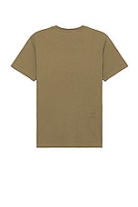 FRAME Logo Short Sleeve Tee in Khaki Green, view 2, click to view large image.