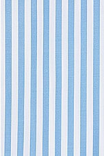 FRAME Relaxed Cotton Shirt in Blue Stripe, view 3, click to view large image.