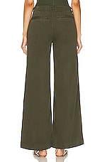 FRAME Wide Leg Tomboy Trouser in Washed Fatigue, view 3, click to view large image.