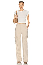 FRAME Cargo Pant in Sand, view 4, click to view large image.