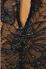 FRAME Lace Flutter Sleeve Blouse in Black, view 5, click to view large image.