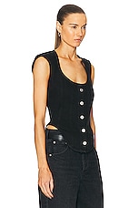 FRAME The Seamed Scoop Bustier Vest in Scorpio, view 2, click to view large image.