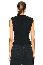 FRAME The Seamed Scoop Bustier Vest in Scorpio, view 3, click to view large image.