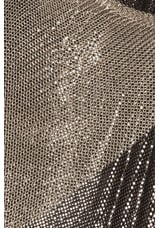 FANNIE SCHIAVONI Metal Mesh Dress in Silver & Black, view 5, click to view large image.