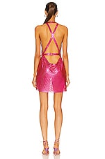 FANNIE SCHIAVONI Maia Dress in Fuchsia, view 5, click to view large image.
