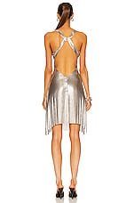 FANNIE SCHIAVONI Amira Dress in Silver, view 3, click to view large image.