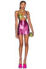 FANNIE SCHIAVONI Amira Mini Dress in Multi, view 1, click to view large image.