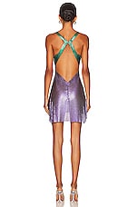 FANNIE SCHIAVONI Amira 2.0 Dress in Purple & Green, view 3, click to view large image.