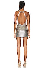 FANNIE SCHIAVONI Aria Dress in Silver, view 3, click to view large image.