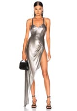 FANNIE SCHIAVONI Izabel Dress in Silver, view 1, click to view large image.