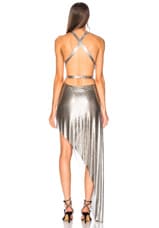 FANNIE SCHIAVONI Izabel Dress in Silver, view 4, click to view large image.