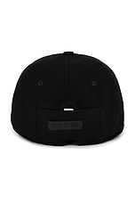 Fear of God Baseball Cap Fitted in Wool Black, view 2, click to view large image.