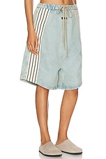 Fear of God Denim Stripe Shorts in Light Indigo, view 2, click to view large image.