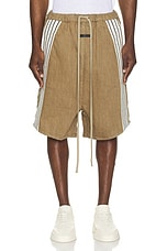 Fear of God Denim Stripe Shorts in Deer, view 5, click to view large image.