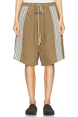 Fear of God Denim Stripe Shorts in Deer, view 1, click to view large image.